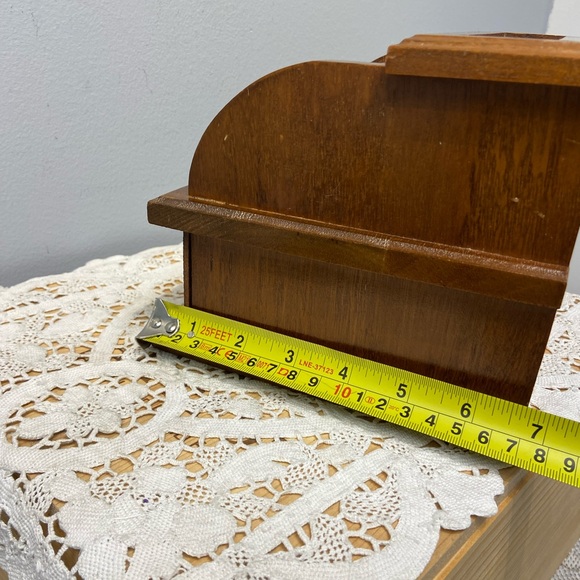 Vintage Wooden Roll-top Desk Jewelry Box Valet - Picture 11 of 11